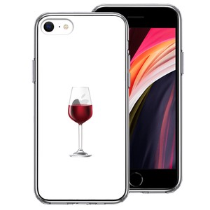 新型 iPhoneSE 第3 第2世代 側面ソフト 背面ハード ハイブリッド クリア ケース 赤ワイン