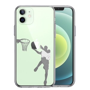 iPhone12mini 側面ソフト 背面ハード ハイブリッド クリア ケース バスケット レイアップシュート 2