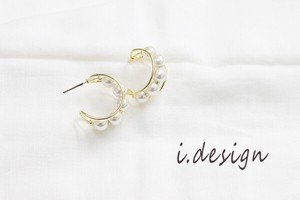 Line Pearl Pierced Earring