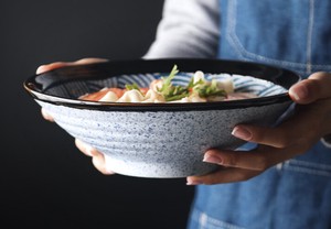 レトロな麺碗陶磁器スープ碗0518#ZMT43