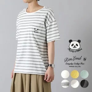 T-shirt Slit Animals T-Shirt Pocket Border Polka Dot Panda