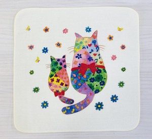 Gauze Handkerchief Ribbon Cat
