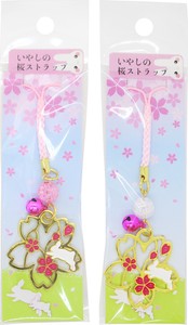 Strap Cell Phone Charm Beads Metal Sakura