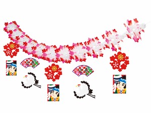 【日本製】和凧迎春　ガーランド　正月飾り【店舗装飾】