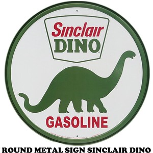 ラウンドメタルサイン SINCLAIR DINO 【シンクレア】