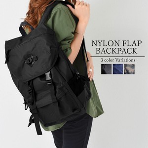 Backpack Flap Ladies Men's Large capacity Commuting Going To School Nylon Black Business