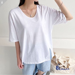 T-shirt T-Shirt Tops Cotton LADIES Short-Sleeve