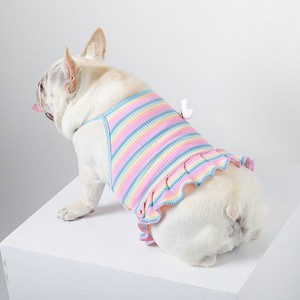 夏  ペットの服 涼しさ  チョッキ ベスト サスペンダー スカート 猫犬服  ペット用品