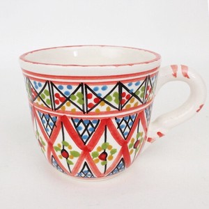 【再入荷】スラマ陶器 手描きマグカップ 赤