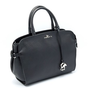 Shoulder Bag black Genuine Leather 2-way