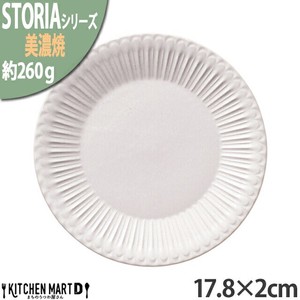ストーリア リストーン 17.8×2cm 丸皿 プレート ラスティックホワイト 約260g