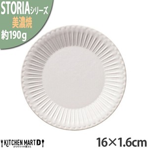 ストーリア リストーン 16×1.6cm 丸皿 プレート ラスティックホワイト 約190g