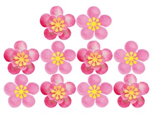 【日本製】桃花飾り　10枚セット　ひなまつり【店舗装飾】