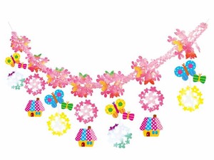【日本製】フラワーハウス蝶々　ガーランド　春飾り【店舗装飾】