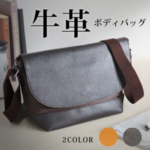 Shoulder Bag Cattle Leather Shoulder Genuine Leather Ladies' Men's Made in Japan