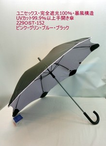 春夏新作）晴雨兼用長傘　ユニセックス・完全遮光100％・暴風構造・UVカット99.9％以上手開き傘