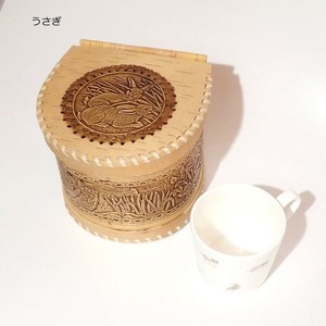 ベレスタ半円ヒンジ小物入れ（うさぎ、りす／ウサギ、リス）