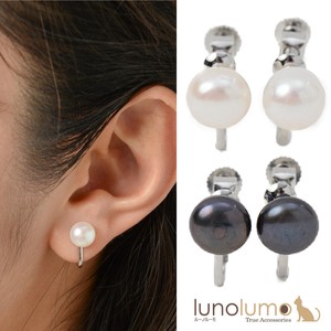 Clip-On Earrings Pearl Earrings White Formal Ladies' Simple Made in Japan
