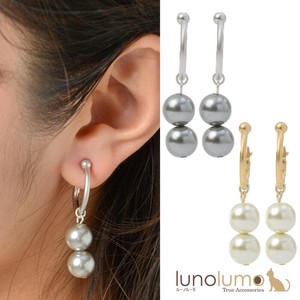 Clip-On Earrings Pearl Earrings White Ladies Made in Japan