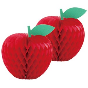 【日本製】ハニカムフルーツ　アップル／2入【店舗装飾】りんご
