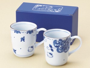 Hello Kitty Gift Collection Blue Rose Pair Mag Cups Set