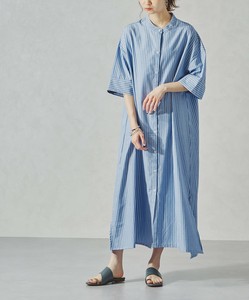 再入荷　ストライプシャツワンピース