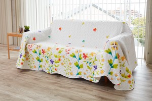 Botanical Quilt Multi Cover Natural Washable Pattern Sofa Cover