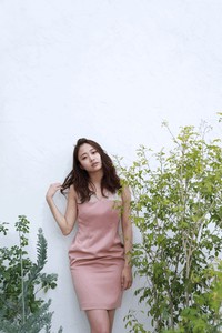 Formal Dress Pink Satin V-Neck Made in Japan