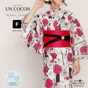 Kimono/Yukata single item White Retro Ladies