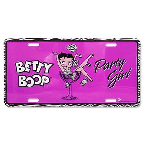 【Betty Boop】アルミニウム サイン LICENSE PLATE BB-MSP-LP-BB5786
