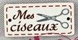 フランス製　木製ボタン　アトリエ ボヌール ドゥ ジュール 【 Mes ciseaux(はさみ)】