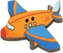 フランス製　木製ボタン　飛行機
