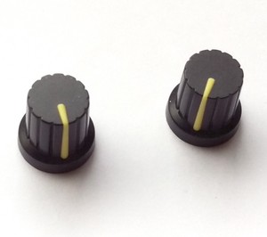【マグネット】シンセツマミ型マグネット 黒×黄　 Synth Knob Magnet SKM