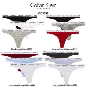 Calvin Klein(カルバンクライン)Tバック ビキニ 3枚セット レディース インナー 下着 QD3587