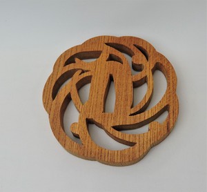 Wooden Sword guard Coaster Wind size S