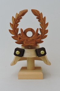 Ieyasu Tokunaga Mini Kabuto Ornament decorative samurai helmet Cypress