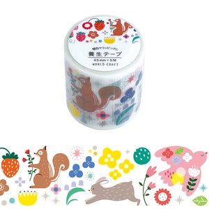 Craft Tape 45mm Forest Scandinavia Animal Floral Pattern Sticker Gift Wrapping