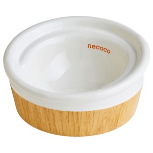 ［ペティオ］necoco 食べやすい 木目調 陶器食器 ドライフード向き
