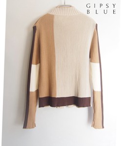 Sweater/Knitwear Color Palette High-Neck Cardigan Sweater Made in Japan