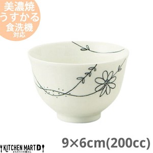 日本茶杯 条纹/线条 200cc 9 x 6cm