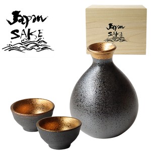 Japan Gold Japanese Sake Cup Sake bottle Tokkuri Cup Mino Ware Plates