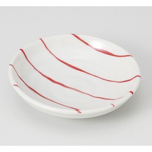 Mino ware Small Plate Red Stripe Made in Japan