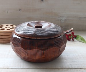 Rice Donburi Bowl wooden Wooden Leap Tortoise Shell bowl Rice Scoop Attached