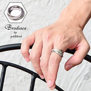 【アクセサリー】ファインスチール 3連 トリプルタングルリング 指輪／Brodiaea by goldblood