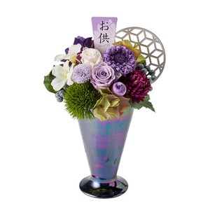 【セール品】華紋（かもん）　パープル　アレンジメント　フューネラル　供花