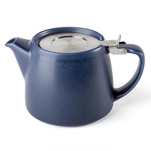 Stamp Tea Pot Tea Strainer Indigo