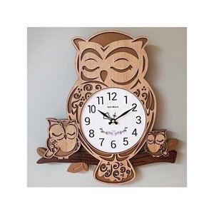 Handmade Wooden Wall Clock Owl Radio Waves Radio Waves 2 Types