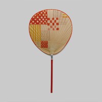 Japanese Paper Japanese Fan Small Dot Patchwork Made in Japan