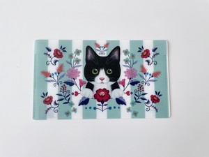 Hachiware Cat Mask Case Floral Pattern Stripe