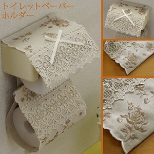 Cover Toilet Paper Holder Cover Rose Embroidery Lace